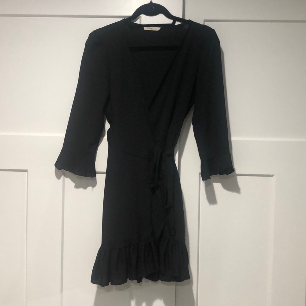 Black wrap dress, size small, worn once
